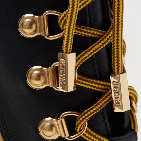 Moschino x H&M Limited Edition Leather Ankle Boots with Lacing - Picture 11 of 14